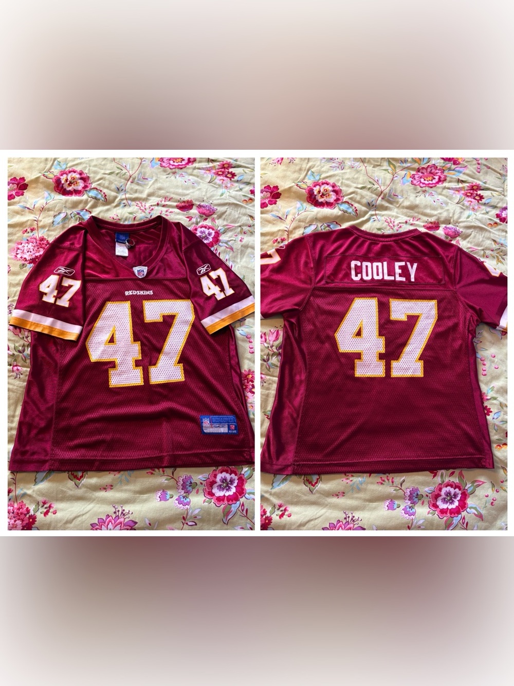 Washington Commanders Reebok NFL Chris Cooley #47 Jersey women’s Med 22x20 GUC